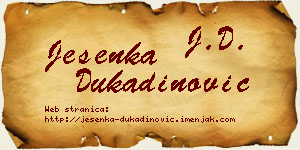 Jesenka Dukadinović vizit kartica